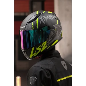 Rapıd Raven Mat Siyah-Gri-Neon Sarı Kask C2