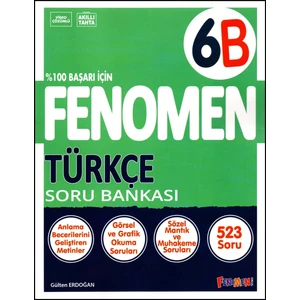 Fenomen Yayıncılık Fenomen 6. Sınıf Türkçe Soru Bankası (B)
