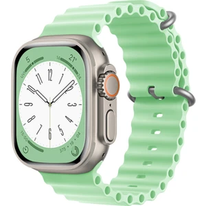 Apple Watch Serisi 42-44-45-49 mm Için Oluklu Silikon Kordon Kayış - FC007