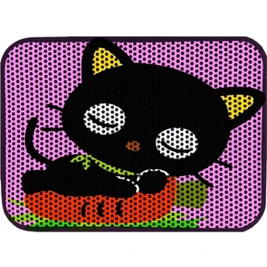 Glipet Elekli Desenli Kedi Tuvalet Önü Paspası 60 x 45 cm Uyuyan Kedi