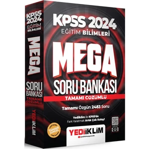 Yediiklim Yayınları 2024 KPSS Eğitim Bilimleri Mega Tamamı Çözümlü Soru Bankası