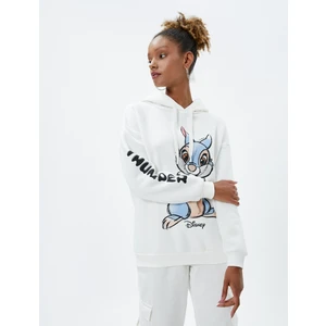 Kapşonlu Bambi Sweatshirt Baskılı Lisanslı Uzun Kollu