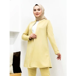 Cng Moda Tesettür Scuba Ceketli Pantolonlu Takım 40-42 - Hardal Sarısı