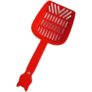Plastik Kedi Saplı Kum Küreği 27CM Kırmızı