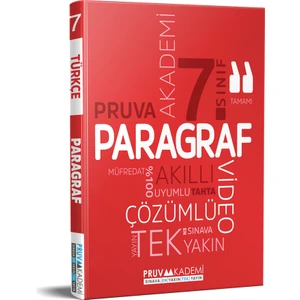 Pruva Akademi 7. Sınıf Paragraf Soru Bankası