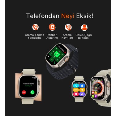 Seyu Watch Ultra Hk8 Pro Max Apple iPhone ve Android Uyumlu Fiyatı