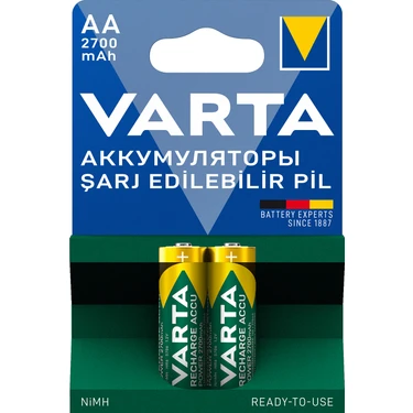 Varta 2700mAh AA Şarj Edilebilir Kalem Pil 2'li