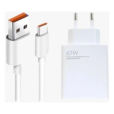 Xiaomi Mi 67W Hızlı Şarj Adaptörü + Şarj Kablosu (Resmi Distribütör