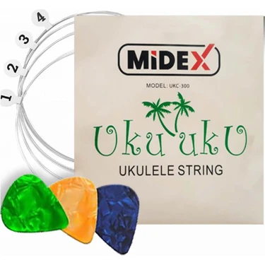 Midex UKC-300 Ukulele Teli 1 Takım (Pena