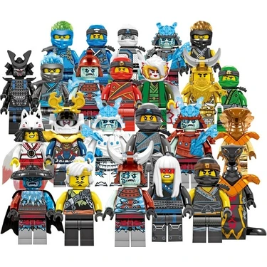 Hulv 24 Adet Ninjago Mini Figürler Kai Jay Sensei Wu Usta Yapı (Yurt