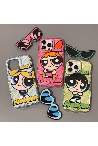 Travel IPHONE14PROMAX Apple 13 Cep Telefonu Kılıfı 12 11 Kadın Için Uygun Sevimli Güneş Gözlüğü Powerpuff Girl (Yurt Dışından)