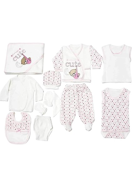 Cute 11'li Hastahane Çıkışı Yeni Doğan Zıbın Set