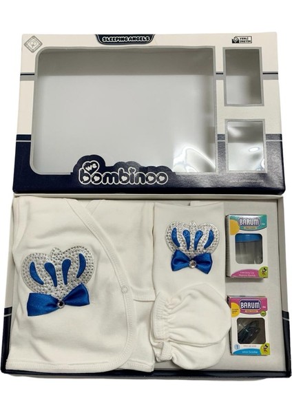 Taşlı Nakışlı Erkek 7'li Hastahane Çıkışı Yenidoğan Zıbın Seti modelleri