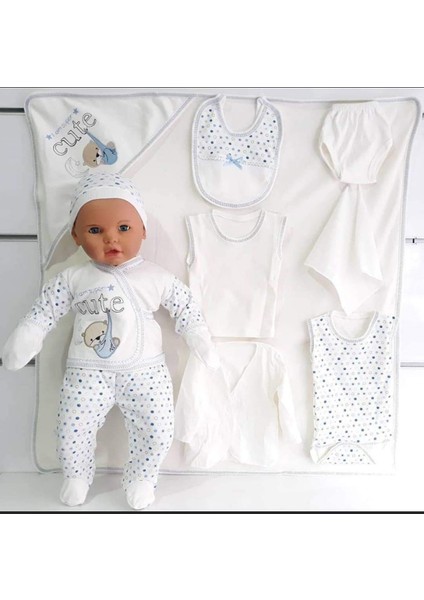 Cute 11'li Hastahane Çıkışı Yeni Doğan Zıbın Set