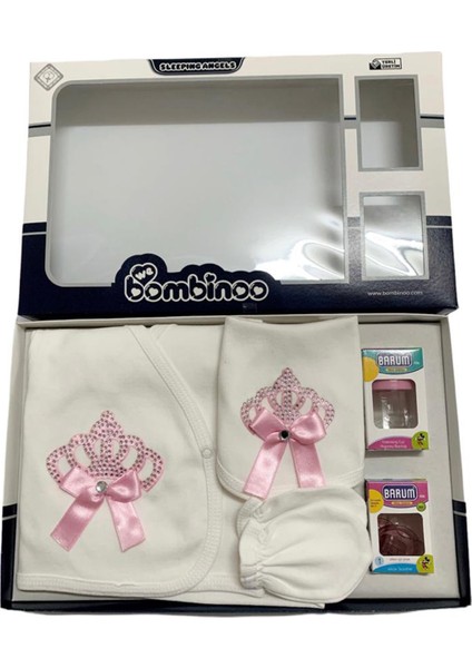 Taşlı Nakışlı Kız 7'li Hastahane Çıkışı Yenidoğan Zıbın Seti