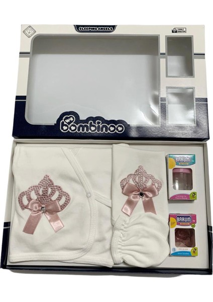 Taşlı Nakışlı Kız 7'li Hastahane Çıkışı Yenidoğan Zıbın Seti