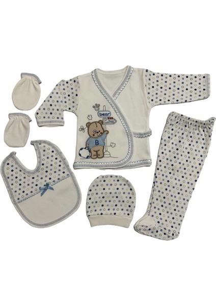 Yeni Doğan Çantalı Ayı Hastahane Çıkışı 5li Zıbın Seti