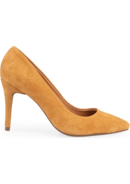 Stiletto Süet Deri Kadın Topuklu Ayakkabı