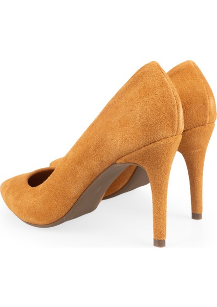 Stiletto Süet Deri Kadın Topuklu Ayakkabı