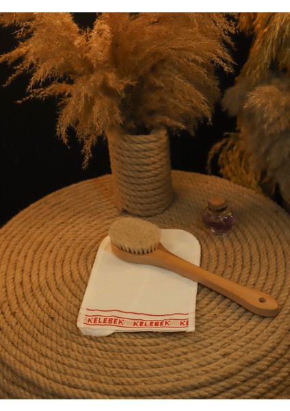 Doğal At Kılı Saplı Fırça ve Kelebek Kese fiyatları