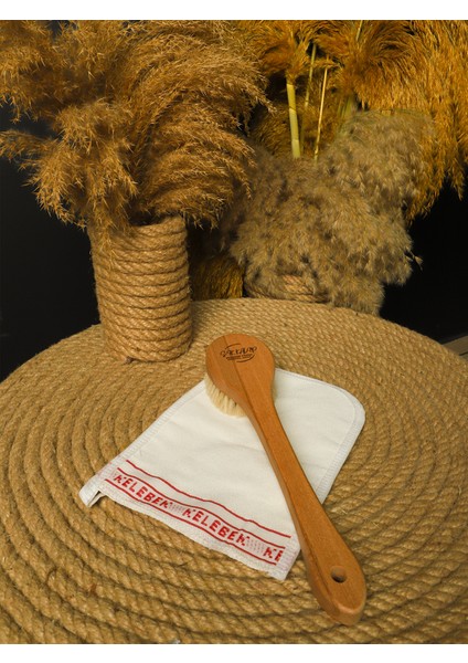 Doğal At Kılı Saplı Fırça ve Kelebek Kese modelleri