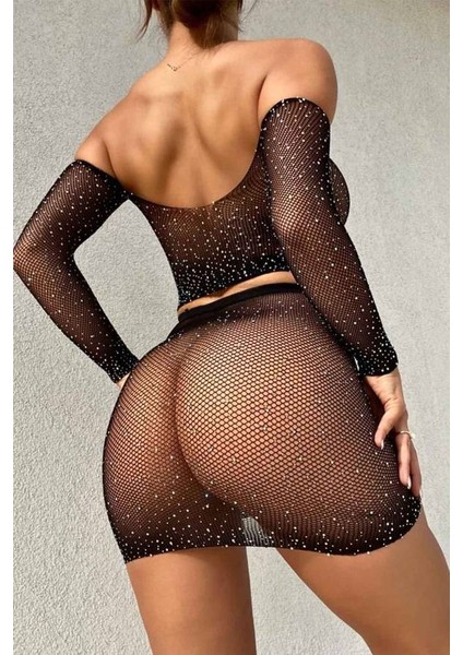 Fantezi Taşlı File Etekli Takım fiyatları