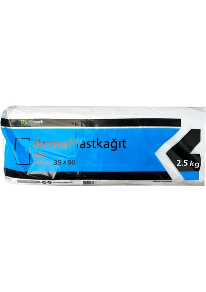 Plastik Kağıt Düz Tabaka Şeffaf Poşet Naylon - 35 x 50 Cm. - 2.5 Kg.lık 3 Paket