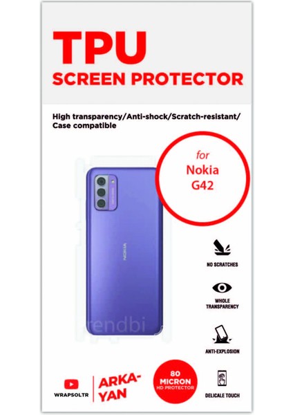Nokia G42 Arka ve Yan Kaplama Köşeler Dahil Kaplayan Hd Film fiyatları