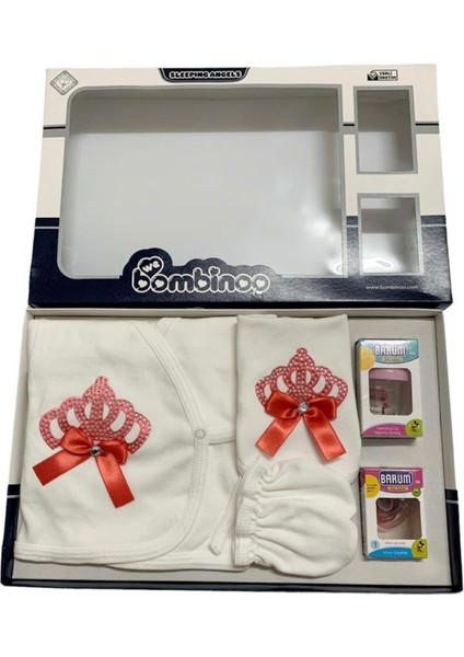 Taşlı Nakışlı Kız 7'li Hastahane Çıkışı Yenidoğan Zıbın Seti