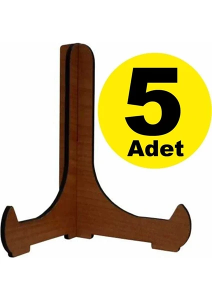 Çerçeve Tabak Teşhir Ayağı Stand Ahşap Stand 9.5CMX11CM Şövalye Ceviz 5 Adet Çerçeve Ayak