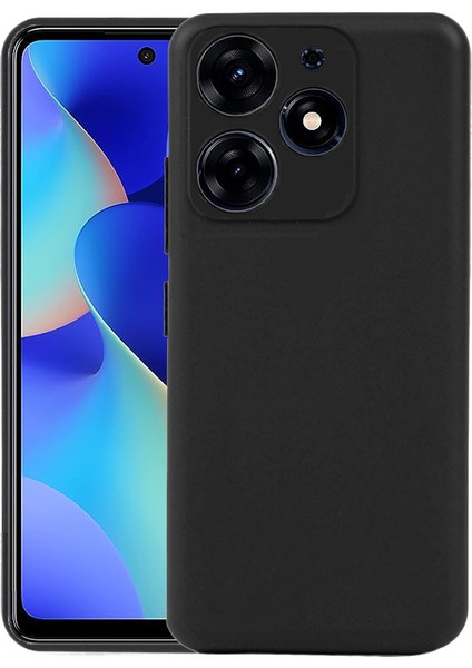 Tecno Spark 10 Pro Kılıf Ultra Ince Renkli Silikon Kapak Siyah