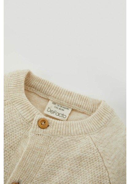 Erkek Bebek Bisiklet Yaka Düğmeli Triko Hırka A3833A523AU fiyatları