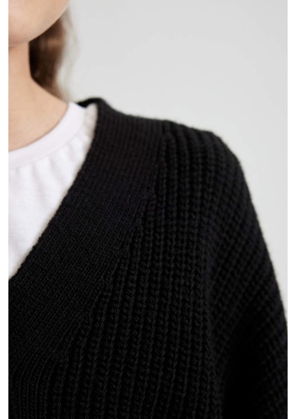 Kız Çocuk Hırka V Yaka Uzun Kollu Yumuşak Triko 8/9 Yaş Okul ve Günlük Kullanım indirimleri