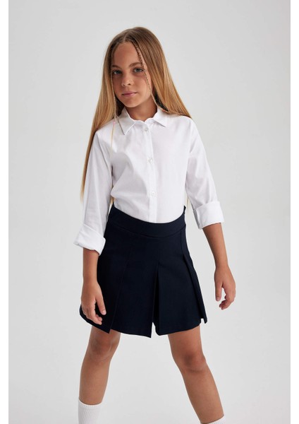 Kız Çocuk Beyaz Uzun Kollu Okul Gömleği K9023A623AU modelleri