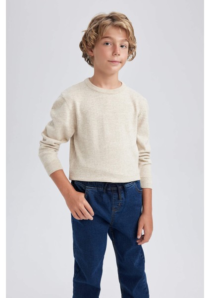 Erkek Çocuk Regular Fit Bisiklet Yaka Triko Kazak A4992A823WN