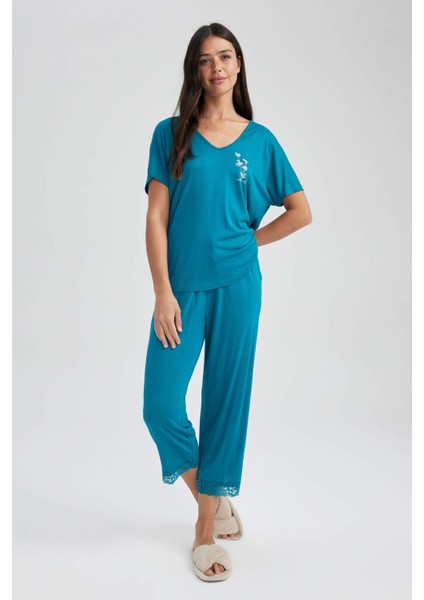 Fall in Love Regular Fit Kısa Kollu Pijama Takımı A6043AX23AU fiyatları