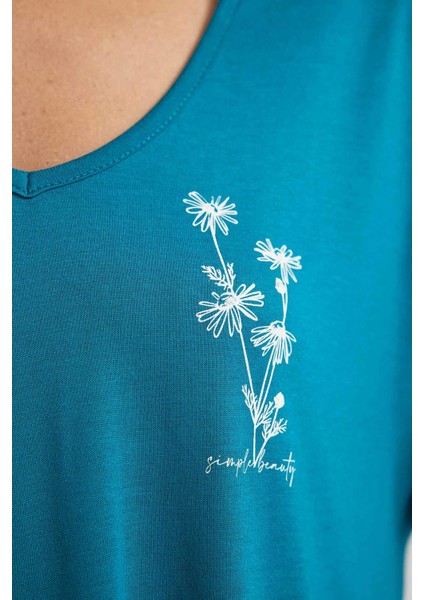 Fall in Love Regular Fit Kısa Kollu Pijama Takımı A6043AX23AU indirimleri