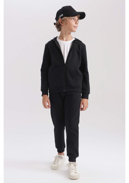 Erkek Çocuk Siyah Kapüşonlu Okul Hırkası T7468A623AU fiyatları