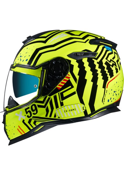 Sx.100 Enıgma Kapalı Kask Neon Sarı-siyah SMALL