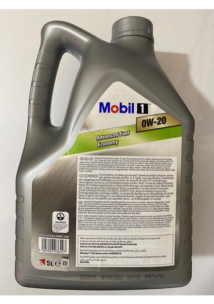1 Dexos1 For Hybrids 0W-20 5 L Motor Yağı ( Üretim Yılı: 2024 ) fiyatları