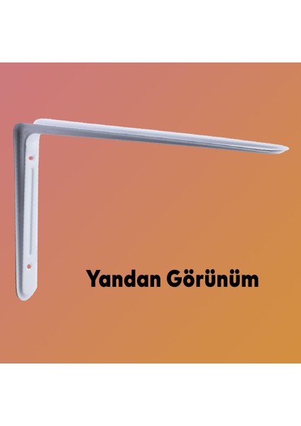 Raf Altı Raf Tutucu Ayak Ferforje Beyaz Klas 31.5 x 21.5 cm 2 Adet (No:4)
