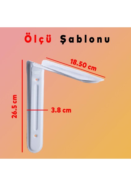 Raf Altı Raf Tutucu Ayak Ferforje Beyaz Klas 26.5 x 18.5 cm 2 Adet (No:3) fiyatları