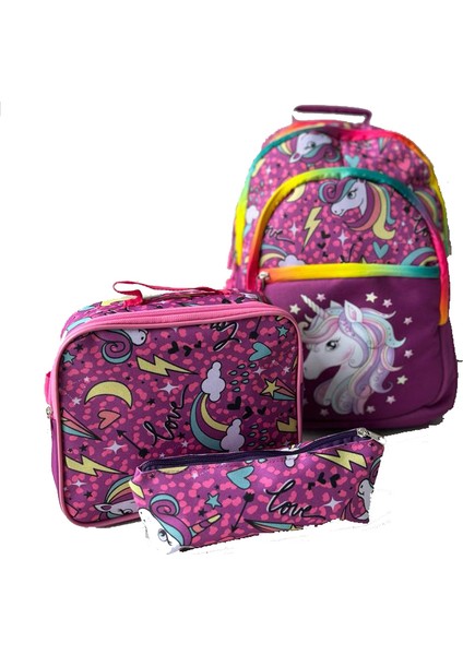 Newbag Unicorn Sırt Ilkokul Sırt Çantası-3'lü Set