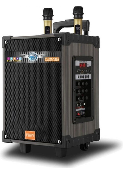Superbass LT-912 Şarjlı Mikrofonlu Amfili Bluetooth Büyük Boy Güçlü Taşınabilir Kablosuz Hoparlör Sistemi