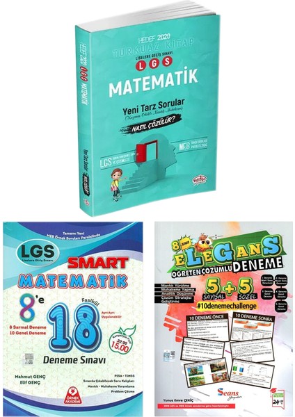 Editör Yayınları LGS Matematik Soru Bankası - Matematik 18 Deneme - Genel 10 Deneme