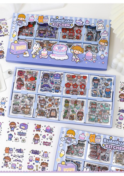 Kawaii Sticker Hediye Kutusu Kitchen 200 Yaprak