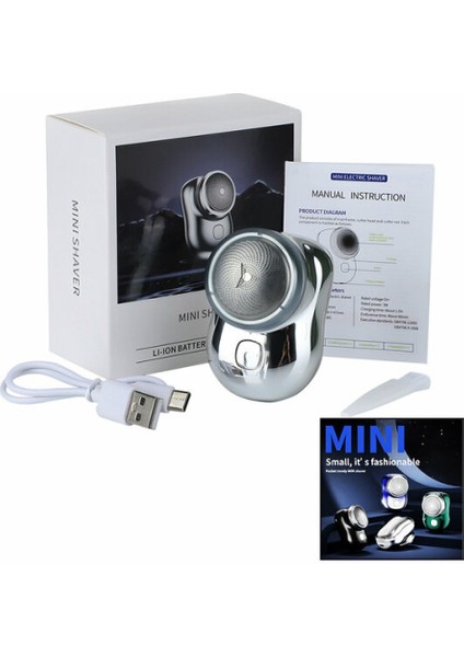 Mini Shaver Sıfır Sakal Taşınabilir Şarjlı Tıraş Makinesi