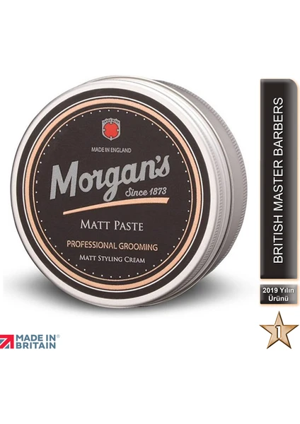 Morgan's Pomade Matt Paste Styling Cream - Doğal Mat Bitiş Şekillendirici Krem 75 ml