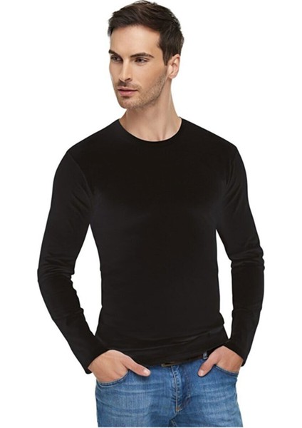 Erkek Uzun Kol Fanila Sıfıryaka Elastan Pamuklu Atlet