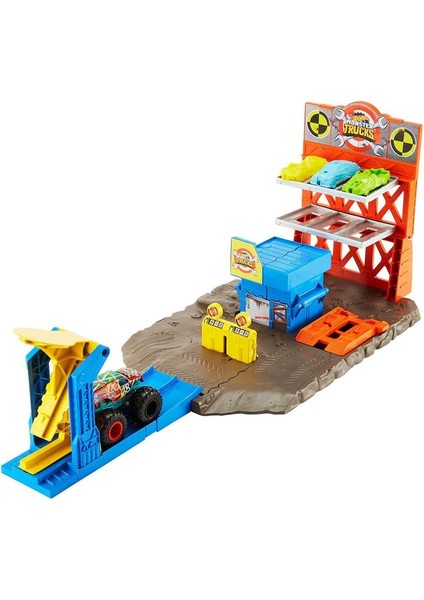 HFB12 Monster Trucks Patlama İstasyonu Oyun Seti , Hot Wheels Monster Trucks